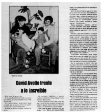 David Avello frente a lo increíble.