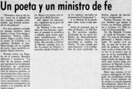 Un poeta y un ministro de fe