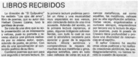 Libros recibidos.
