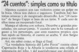 "24 Cuentos": simples como su título