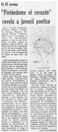 "Pintándome el corazón" revela a juvenil poetisa