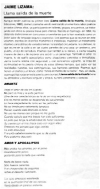 Jaime Lizama, Llama salida de la muerte