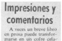 Impresiones y comentarios