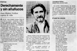 Derechamente y sin añuñucos