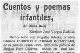 Cuentos y poemas infantiles