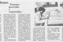 José Luis Rosasco: ponermos precavidos y responsables : [entrevistas]