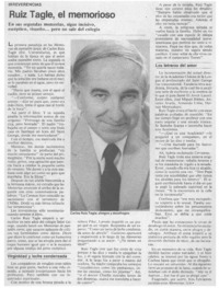 Ruiz Tagle, el memorioso