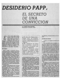 Desiderio Papp, el secreto de una convicción: [entrevista]
