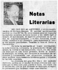 Notas literarias