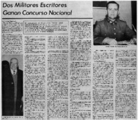 Dos militares escritores ganan concurso nacional: [entrevistas]