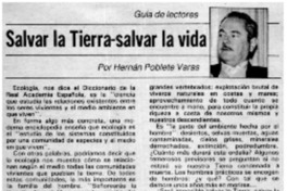 Salvar la tierra-salvar la vida
