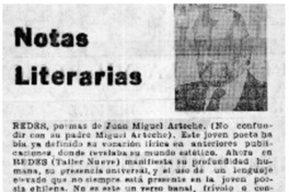 Notas literarias.