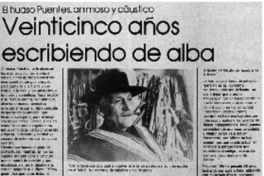 Veinticinco años escribiendo de alba.