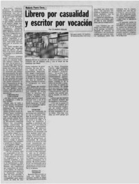 Librero por casualidad y escritor por vocación: [entrevista]