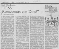 URSS: ¿reecuentro con Dios?