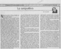 La antipolítica