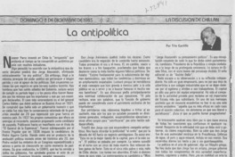 La antipolítica