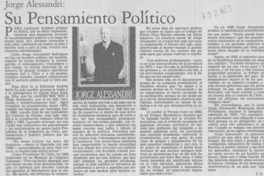 Su pensamiento político