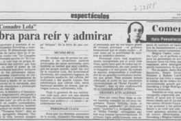 Obra para reír y admirar