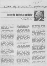 Ausencia de Hernán del Solar
