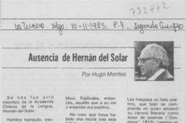 Ausencia de Hernán del Solar