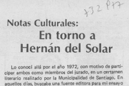 En torno a Hernán del Solar