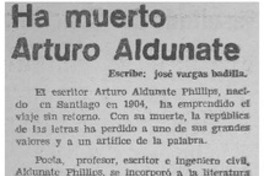 Ha muerto Arturo Aldunate