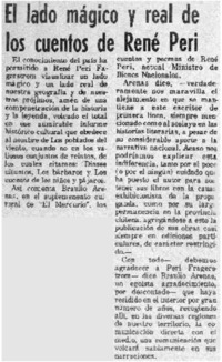 El lado mágico y real de los cuentos de René Peri.