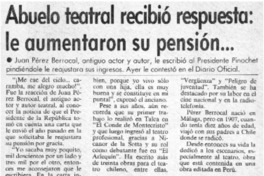 Abuelo teatral recibió respuesta: le aumentaron su pensión...