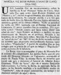 Marcela Paz (Ester Huneeus Salas de Claro) 1904-1985.