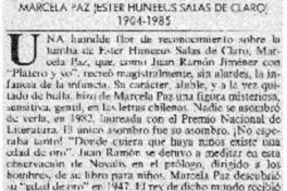 Marcela Paz (Ester Huneeus Salas de Claro) 1904-1985.