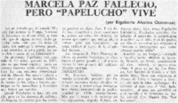 Marcela Paz fallecio, pero "Papelucho" vive