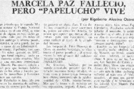 Marcela Paz fallecio, pero "Papelucho" vive