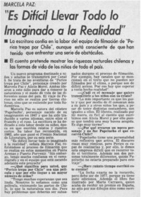 "Es difícil llevar todo lo imaginado a la realidad" : [entrevistas]