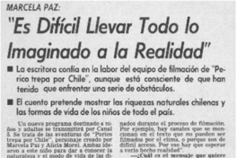 "Es difícil llevar todo lo imaginado a la realidad" : [entrevistas]