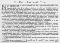 Ester Huneeus de Claro
