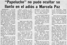 "Papelucho" no pudo ocultar su llanto en el adiós a Marcela Paz.