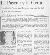 La Pascua y la gente : [entrevistas]