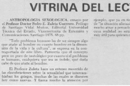 Antropología y sexología.