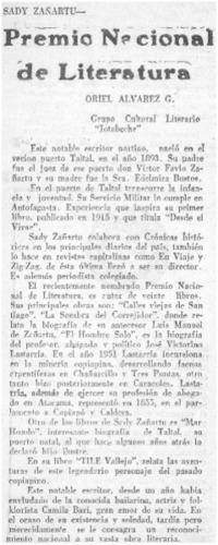 Premio Nacional de Literatura