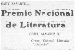 Premio Nacional de Literatura