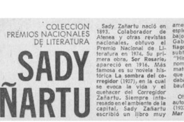 Sady Zañartu.