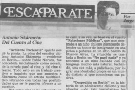 Antonio Skármeta, del cuento al cine