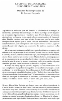 Discurso de incorporación de D. Alfonso Calderón
