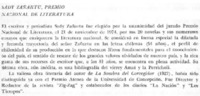 Sady Zañartu, Premio Nacional de Literatura.