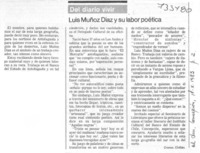 Luis Muñoz Díaz y su labor poética