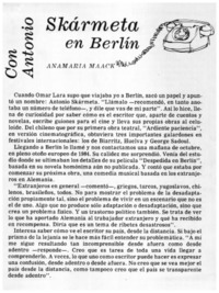 Con Antonio Skármeta en Berlín