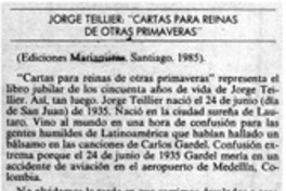 Jorge Teillier, "Cartas para reinas de otras primaveras"