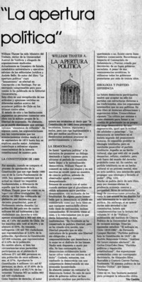 La apertura política"