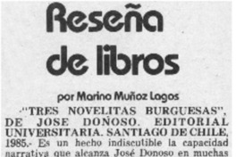 "Tres novelitas burguesas"